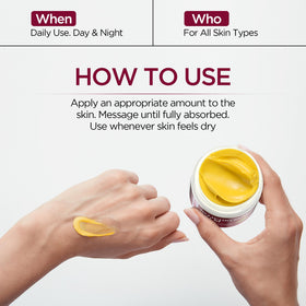Vigority Helichrysum Balm with natural ingredients background