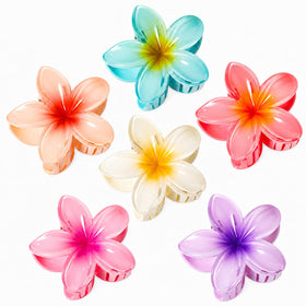 Vigorpace Flower Hair Claw Clips set in vibrant colours