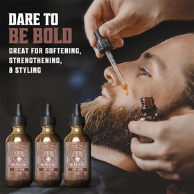 Viking Revolution Bay Rum Beard Oil bottle side view