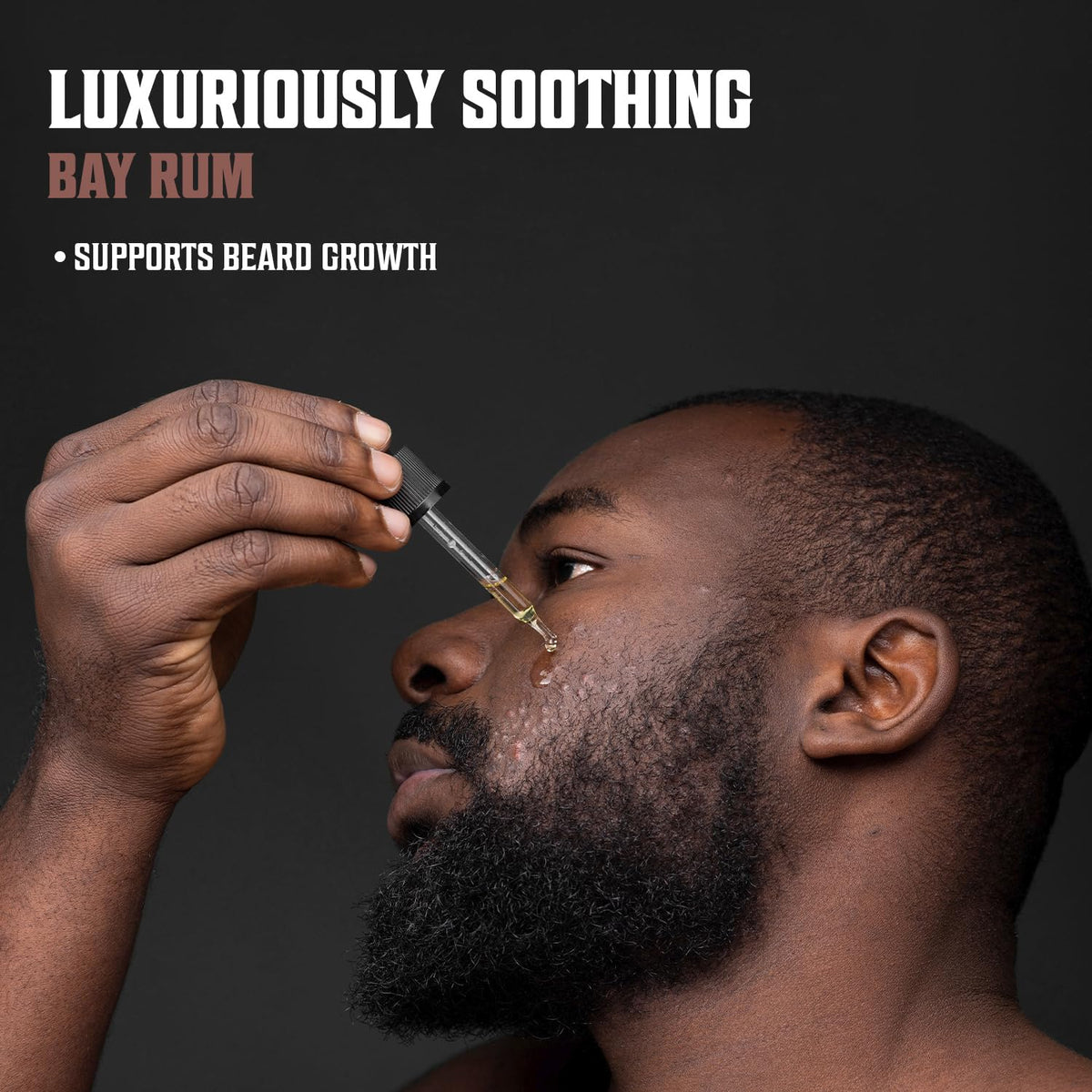 Viking Revolution Bay Rum Beard Oil in a grooming kit