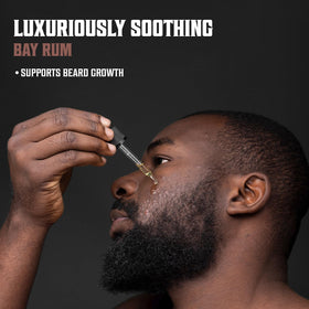 Viking Revolution Bay Rum Beard Oil in a grooming kit