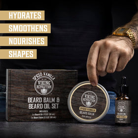 Viking Revolution Beard Balm application on beard