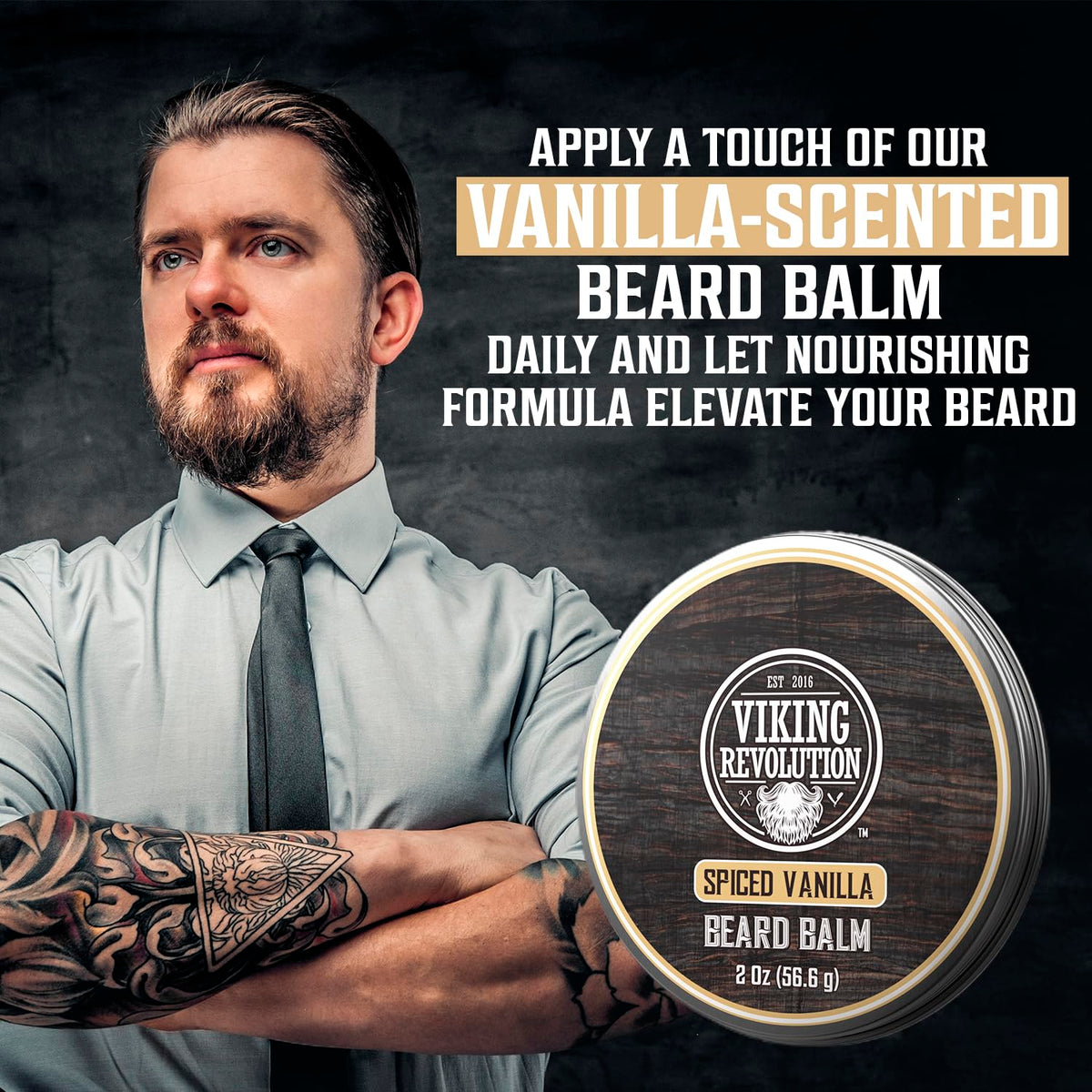 Viking Revolution Beard Balm Spiced Vanilla lifestyle scene