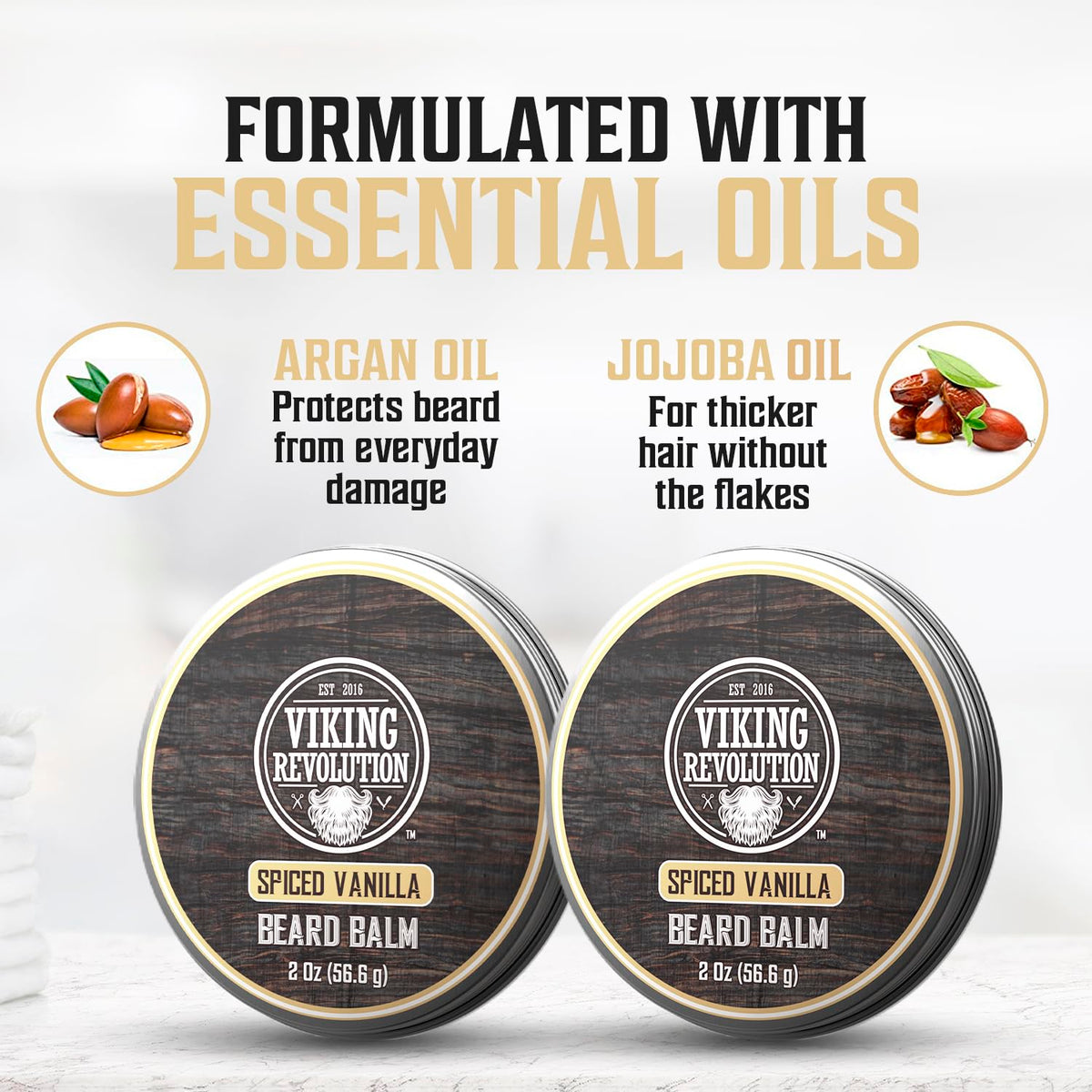 Viking Revolution Beard Balm Spiced Vanilla texture close-up