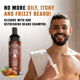 Viking Revolution Beard Conditioner bottle showing sandalwood scent