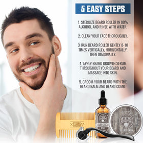Viking Revolution Beard Growth Kit displayed with all products
