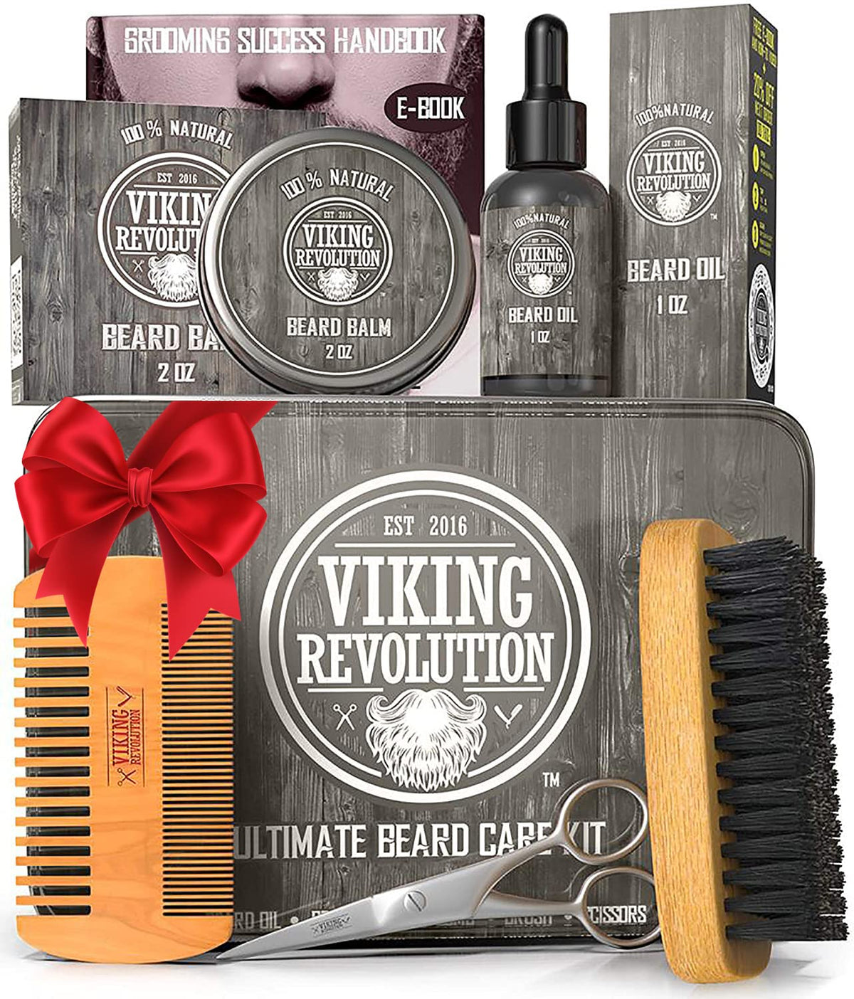 Viking Revolution Beard Kit metal box front view