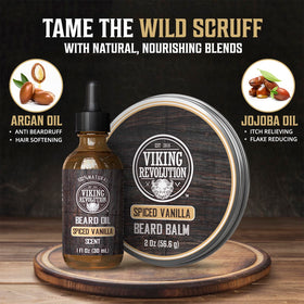 Viking Revolution Beard Oil dropper with oil