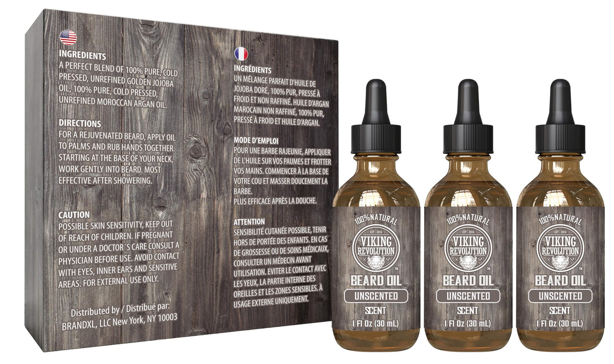 Viking Revolution Beard Oil packaging details