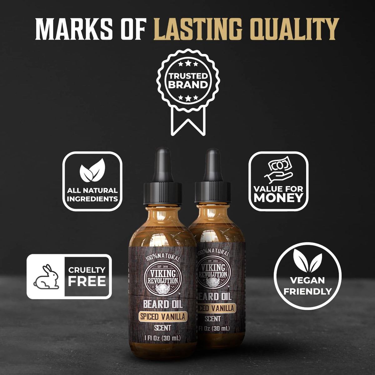 Viking Revolution Beard Oil Spiced Vanilla lifestyle scene