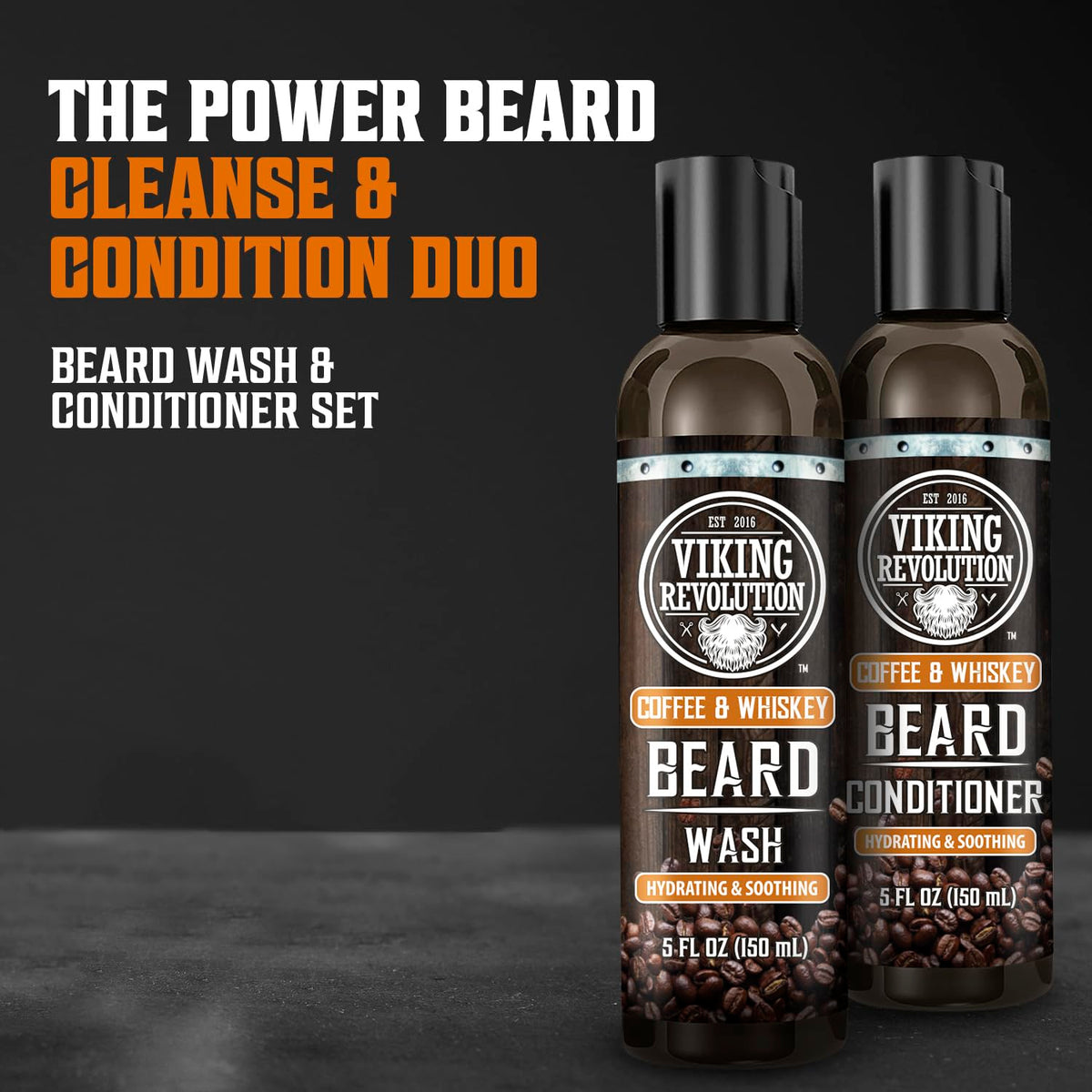 Viking Revolution Beard Wash bottle side view