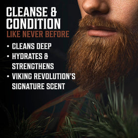 Viking Revolution Beard Wash lathering in hand