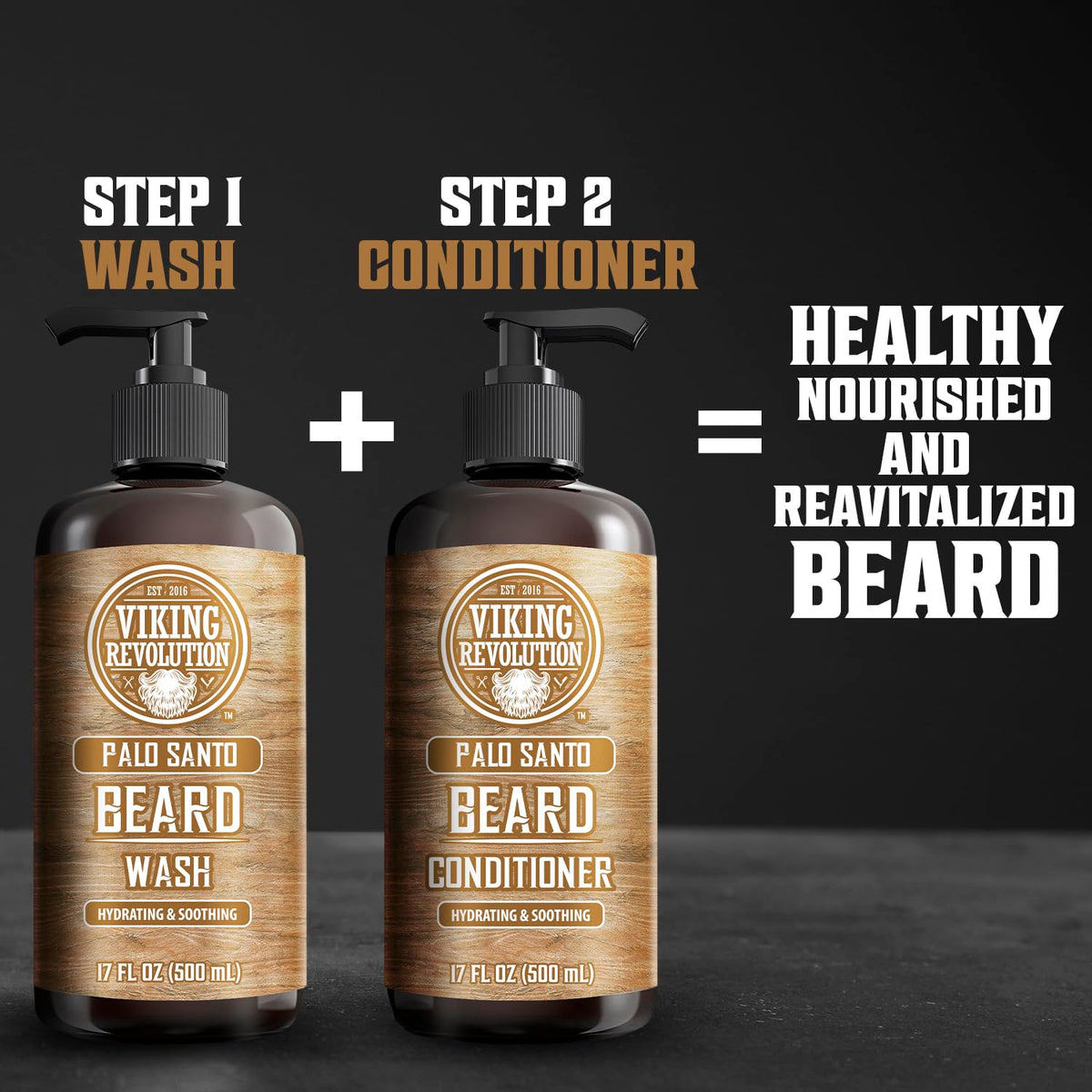 Viking Revolution Beard Wash lathering in hand for application
