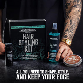 Viking Revolution Matte Clay styling process on hair