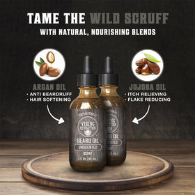 Viking Revolution Men's Beard Oil dropper close-up