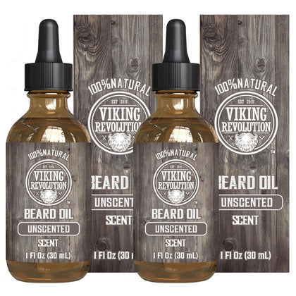Viking Revolution Men's Beard Oil front view with packaging