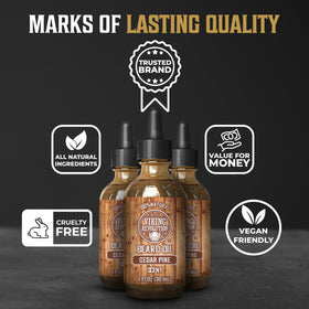 Viking Revolution Men's Beard Oil lifestyle scene with grooming tools
