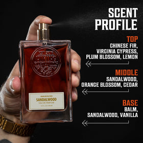 Viking Revolution Men's Sandalwood Cologne with nature background