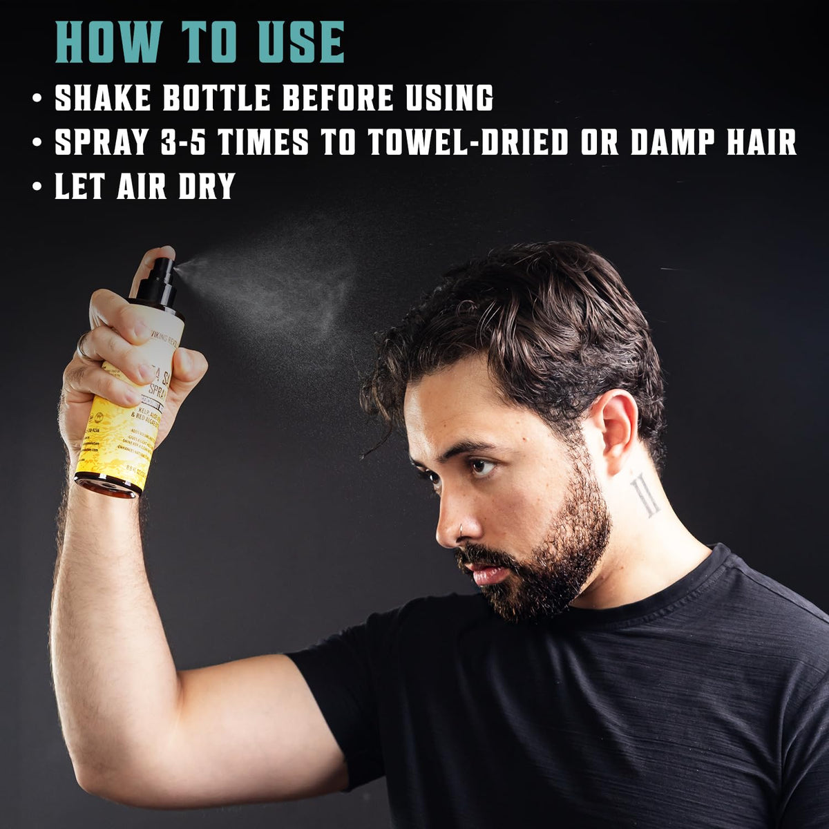 Viking Revolution Sea Salt Spray 8.8 fl oz with ingredients list