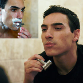 Vikings Blade safety razor in luxury case with blades