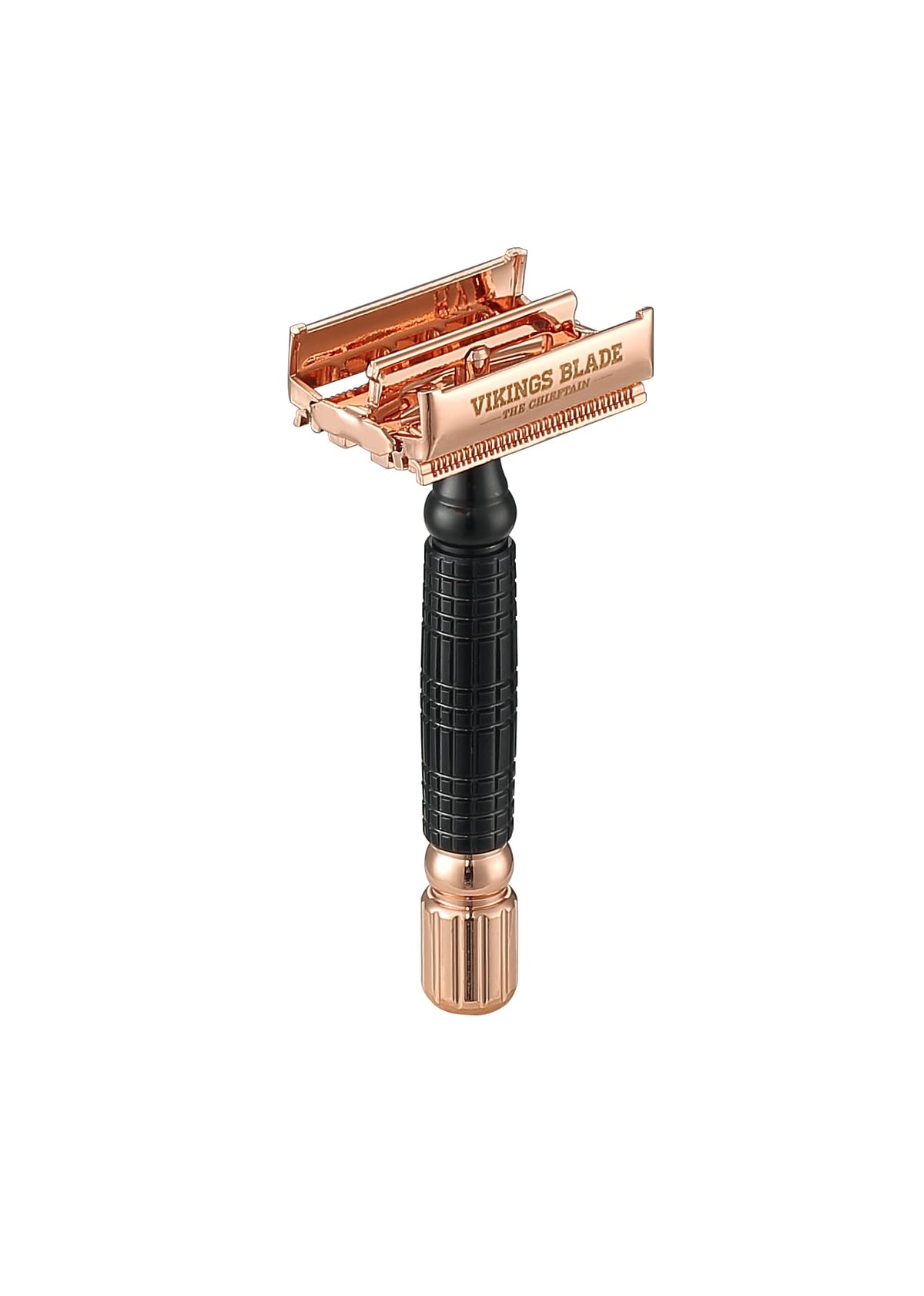 Vikings Blade safety razor with blades displayed