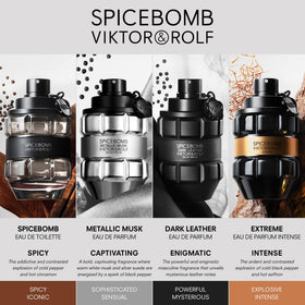 Viktor&Rolf Spicebomb Metallic Musk bottle with warm lighting
