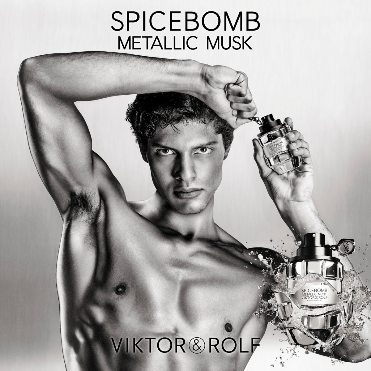 Viktor&Rolf Spicebomb Metallic Musk on a dressing table