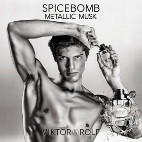 Viktor&Rolf Spicebomb Metallic Musk on a dressing table