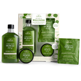 Village Naturals Therapy Relaxing Muscle Wellness Spa Gift Set packaging front view