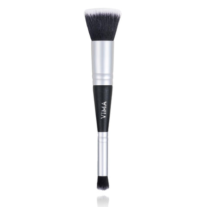 Vima Dual Ended Makeup Brush front view showing both brush ends