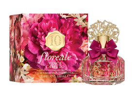 Vince Camuto Floreale Eau de Parfum Spray bottle with floral background