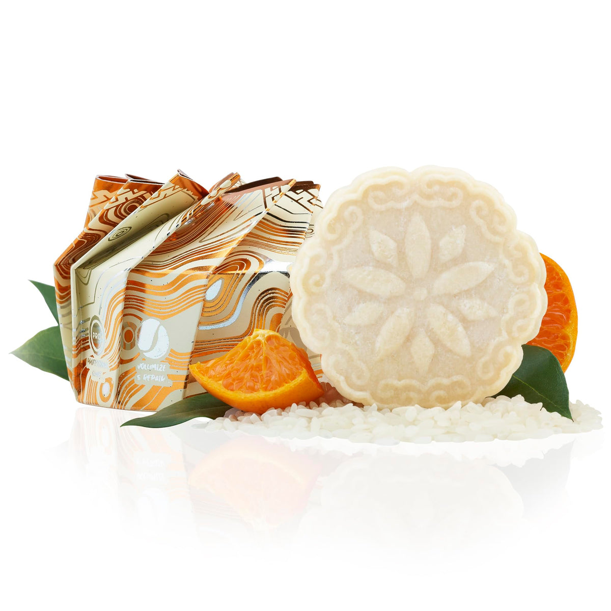 Viori Citrus Zest Shampoo Bar front view with packaging