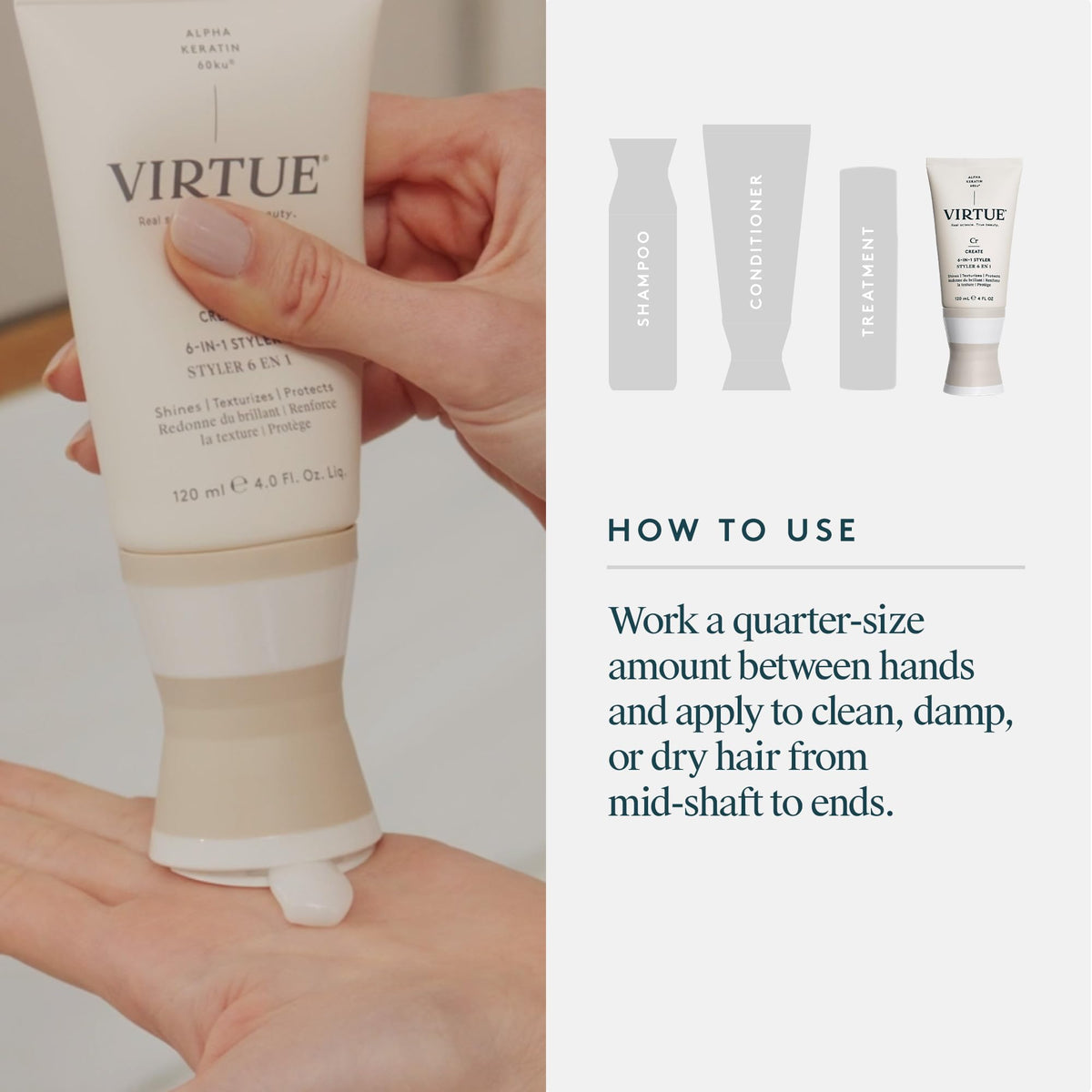 VIRTUE 6-in-1 Hair Styler 68g lifestyle scene