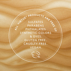 VIRTUE 6-in-1 Styling Cream on a bathroom counter