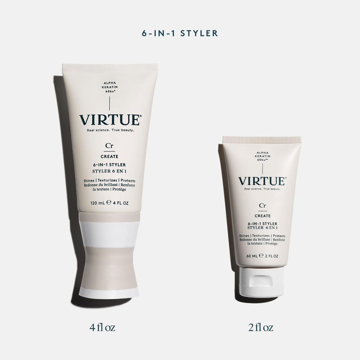 VIRTUE 6-in-1 Styling Cream with Alpha Keratin label
