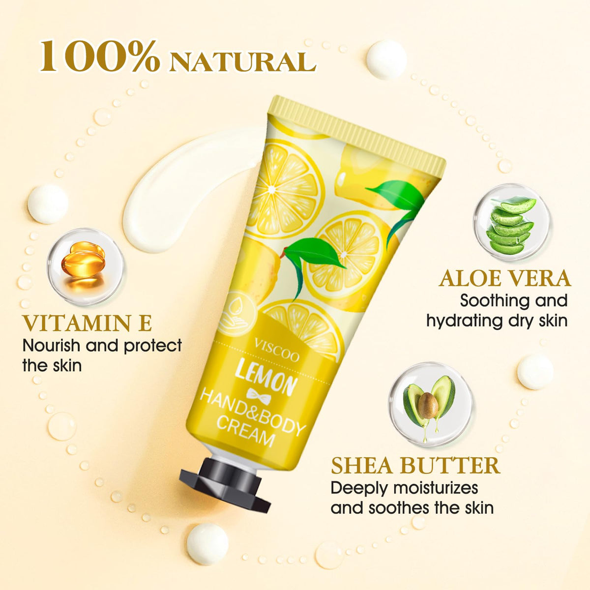 VISCOO hand creams in various scents including lavender and rose