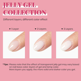 Vishine 15ml Crystal Jelly Gel Nail Polish in a manicure set