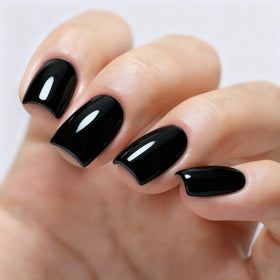 Vishine Gel Nail Polish Basic Black 1348 bottle side view