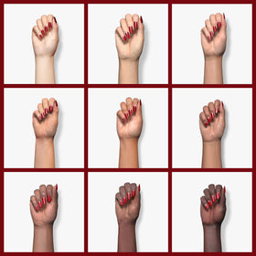 Vishine Gel Nail Polish Blood Red in a manicure setup