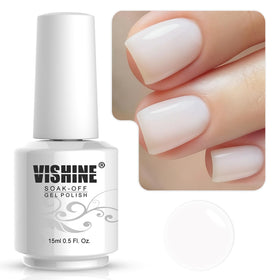 Vishine Gel Nail Polish Milky Calm White lifestyle scene