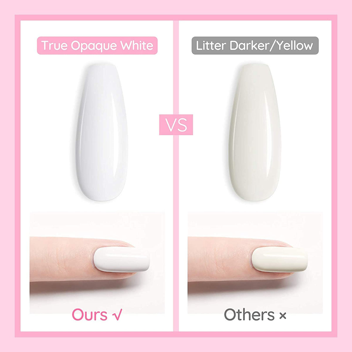 Vishine Gel Nail Polish Pure White 1433 close-up of brush