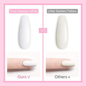 Vishine Gel Nail Polish Pure White 1433 close-up of brush