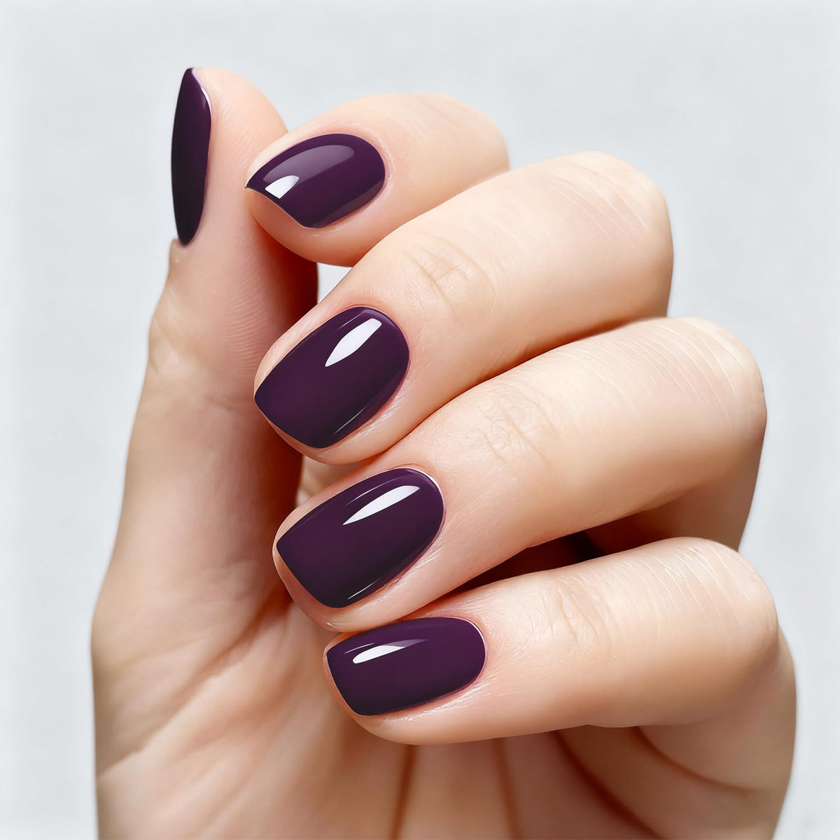 Vishine Gel Polish 15ml purple polish application on nails