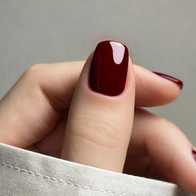 Vishine Gel Polish Dark Red 60g bottle side view