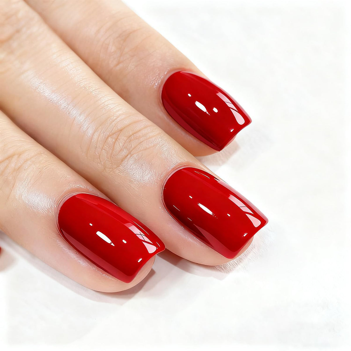 Vishine Gel Polish Red Varnish 15ml bottle front view