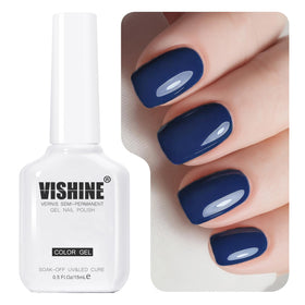Vishine Gel Polish Royal Blue 15ml front view