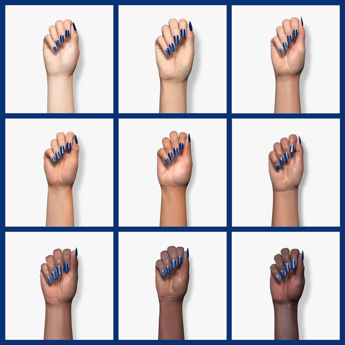 Vishine Gel Polish Royal Blue 15ml swatch on a nail wheel