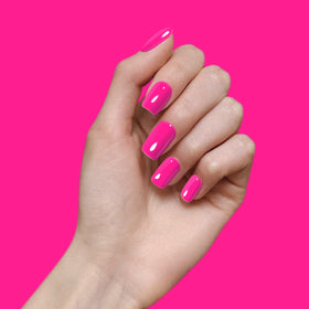 Vishine Hot Pink Nail Gel Polish bottle side view