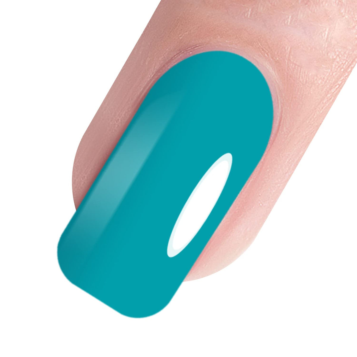Vishine Nail Gel Polish 15ml Turquoise on a nail art display