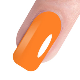 Vishine Nail Gel Polish Hot Orange applied on nails